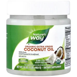 美國Nature's Way 有機初榨椰子油 16盎司 (453毫升)