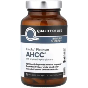 美國Quality of Life, Kinoko® Platinum AHCC® 含乙酰化α-葡聚糖 60粒素食膠囊