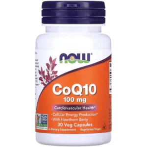 美國Now Foods 輔酶Q10 100毫克 含山楂果 30粒素食膠囊