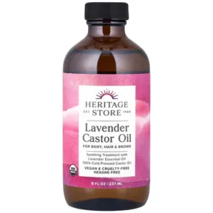 美國Heritage Store 有機蓖麻油 含薰衣花草 8盎司 (237毫升)