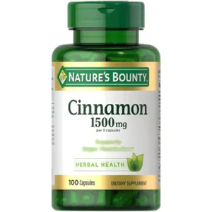美國Nature's Bounty 肉桂 1,500毫克/每食用份量 100粒