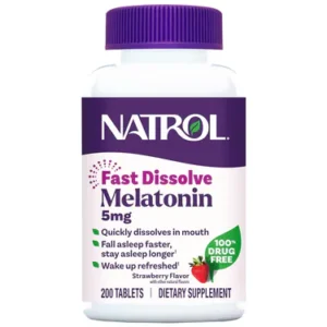 美國Natrol 褪黑激素 5亳克 200片速溶片